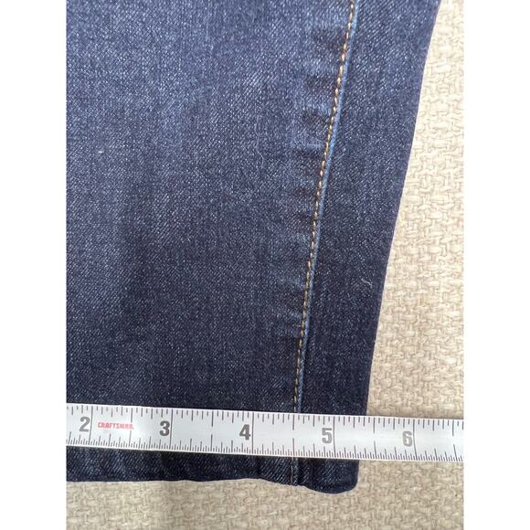 LIVERPOOL the Skinny Size 10 Button Zip Closure Midrise Dark Wash Blue Denim 10 - Picture 9 of 15